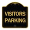 Signmission Designer Series Sign-Visitors Parking, Black & Gold Aluminum Sign, 18" x 18", BG-1818-24618 A-DES-BG-1818-24618 - alternate 1